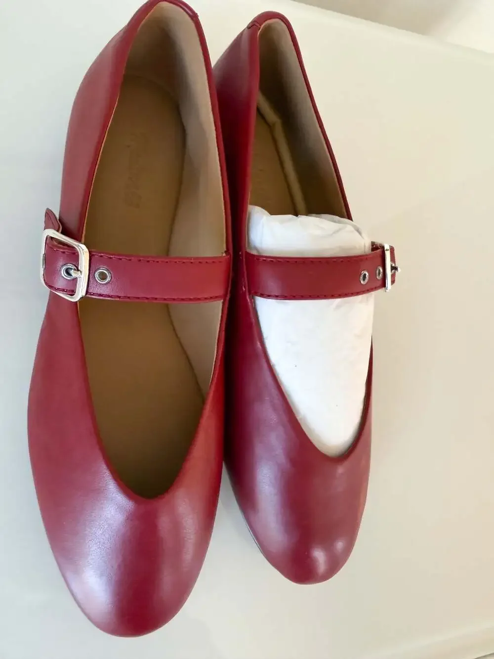 Madewell The Remy Mary Jane Flat in Cherrywood Red, new